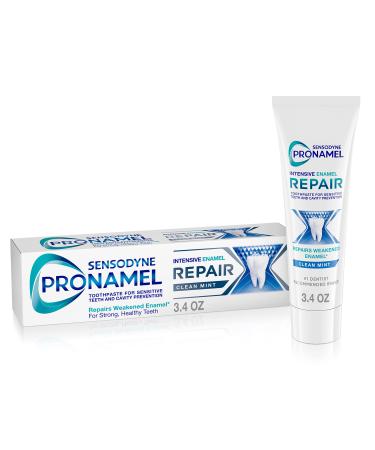 Sensodyne Pronamel Intensive Enamel Repair Toothpaste for Sensitive Teeth  to Reharden and Strengthen Enamel  Clean Mint - 3.4 Ounces