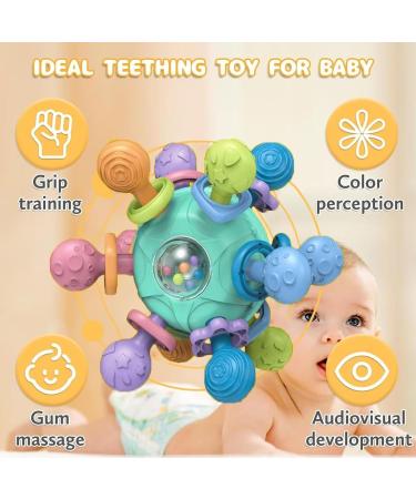 QXNDXQ Baby Teether Ball | Soft Silicone Dental Aid & Montessori Bitering Toy for Babies 0-12 Months - International Shipping Available - Buy Online on GoSupps.com