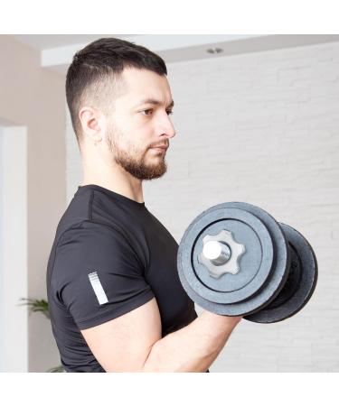 Imikeya 2-Piece Screw Cap for Standard Dumbbell Bars - Non-Slip Spinlock Closures 25mm Diameter - Weight Lifting Accessories - Silver - Buy Online on GoSupps.com