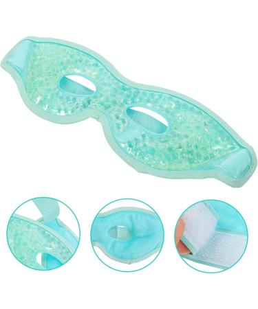 SOLUSTRE Ice Eye Reusable Cold Eye Sleeping Cold Compress Eye Ice Eye Eye Treatment Products Puffy Eyes Sleeping Eye Travel Sheet PVC Spa Light Green 28.5x9x1.7cm - Buy Online on GoSupps.com