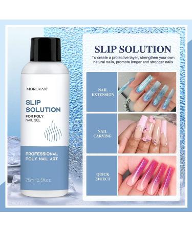 Morovan Poly Gel Slip Solution 150ml - Nail Liquid for Easy DIY Gel Nail Extensions at Home - Buy Online on GoSupps.com