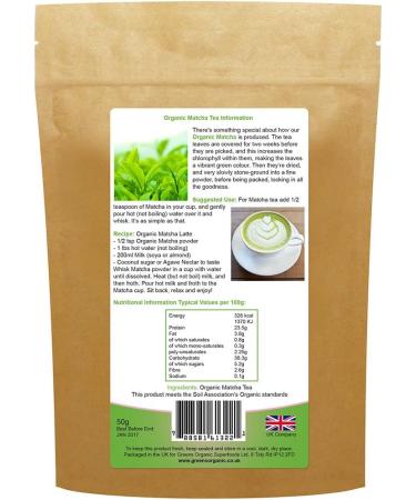 Golden Greens Organic Japanese Ceremonial Matcha Tea Powder 50 g - Buy Online on GoSupps.com