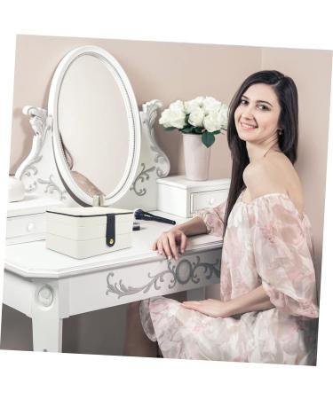 Zerodeko 4pcs Multi-layer Jewelry Box Portable Jewelry Case Travel Handbag Storage Travel Ring Horse Mirror Jewelry Boxes Jewelry Organizer Portable Miss Large Trinket Box Pu Leather White 16.5X11.5X8.2CMx4pcs Whitex4pcs - Buy Online on GoSupps.com