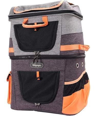 ibiyaya Pet Backpack for Cats & Dogs - Two Compartments Perfect for Hiking & Camping - International Shipping Available - Buy Online on GoSupps.com