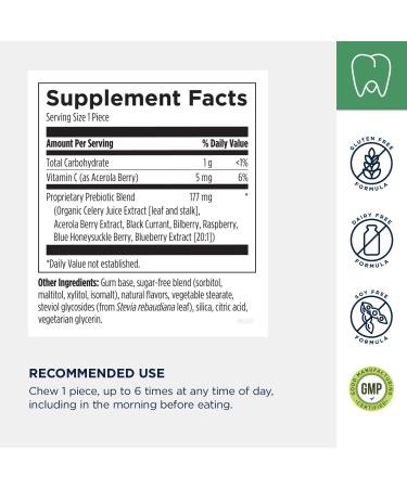 Designs for Health NOx Oral Microbiome Gum Bright Berry - Nitric Oxide Booster Chewing Gum Prebiotic Blend & Vitamin C - Vegan Sugar Free (30 Pieces) - Buy Online on GoSupps.com