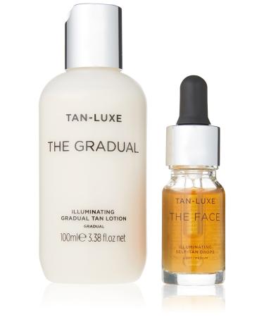 TAN-LUXE Illuminate and Glow Kit - Mini The Face 10ml + Mini Gradual 100ml - Cruelty & Toxin Free