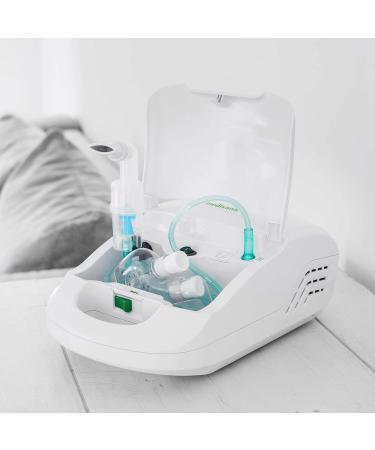 Medisana 550 Inhaler - Compressor Nebulizer for Adults & Children Includes Mouthpiece & Mask Perfect for Colds & Asthma White - Buy Online on GoSupps.com