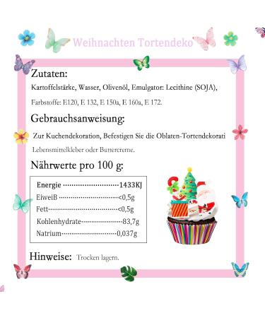 Catelves 60-Piece Christmas Edible Cake Decorations | Cupcake Toppers - Santa Claus Snowman & Christmas Tree - Buy Online on GoSupps.com