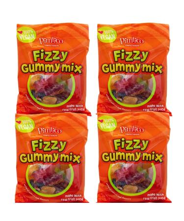 Mixed FIZZY & GUMMY Vegan Sweets Bags 4 x 120g