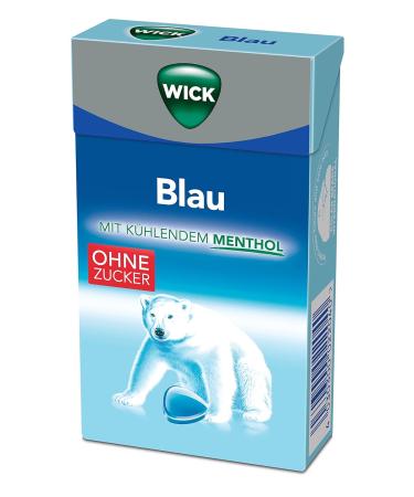 Wick Blue Coughing Bonbons - Sugar-Free Menthol & Arvensis Mint Aroma - 20 Pack (46g Each) - Deep Breathing Relief for International Shipping - Buy Online on GoSupps.com