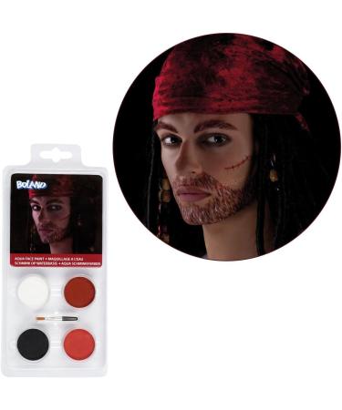 Pirate Face Paint Palette Kit Aqua Jack Captain Costume Pirates of the Caribbean Easy NEW - Buy Online on GoSupps.com
