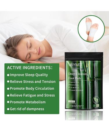 20PCS Natural Bamboo Vinegar Foot Pads for Stress Relief and Better Sleep - Herbal Essence Relaxation for Home or Travel - Buy Online on GoSupps.com
