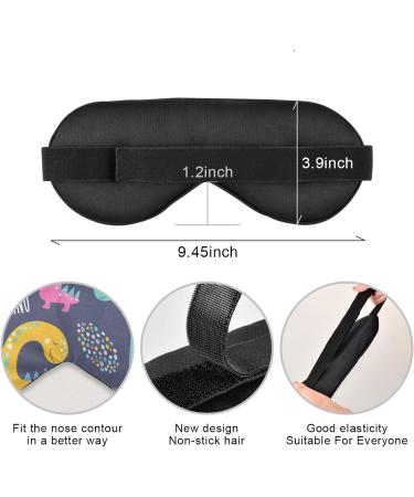 Haskirky Light Blocking Eye Mask - Adjustable for Adults, Ideal for Travel, Yoga, Meditation, and Deep Sleep, Comfortable and Breathable - Kids Dinosaurs Design - Buy Online on GoSupps.com
