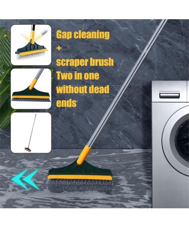 Floor Scrub Brush with Long Handle - 2 in 1 Cleaning Scrub Brush - Adjustable V-Shaped Floor Brush Scrubber 120 Degree Triangular Rotating Brush Head - Buy Online on GoSupps.com
