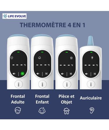 LIFE EVOLVE 20F 4 in 1 MULTIFUNCTIONAL Infrared Medical Thermometer: FOREHEAD EAR for all ages (baby child a - Buy Online on GoSupps.com