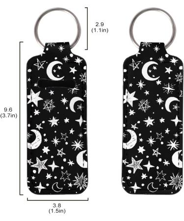 Suhaziia Chapstick Holder Keychain - Clip-on Lip Balm Pouch for Men and Women | Moon Star Design for Lipstick Tracking and Protection - Buy Online on GoSupps.com