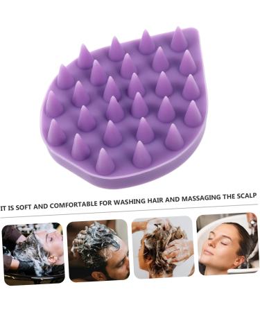 BUIFULSIC 1STK Bathing Brush | Silicone Dog & Body Massager Brush | Hair Shampoo Brush - Violet 8.5x7cm - Buy Online on GoSupps.com