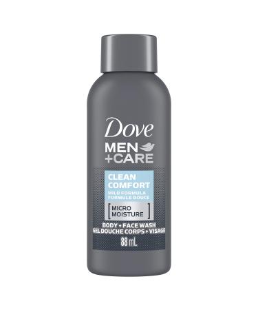 Dove Men + Care Hydrating Clean Comfort Pack of 24 Body and Face Wash with 24-Hour Nourishing Micromoisture Technology Body Wash for Men 3 oz