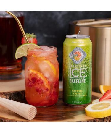  Sparkling Ice Caffeine Citrus Twist Sparkling Water. Caffeinated Sparkling Water from Coffee Beans and Green Tea Extracts for the Perfect Pick-Me-Up. 473 mL (Pack of 12) Citrus Twist (Caffeine) 473 ml (Pack of 12) - Buy Online on GoSupps.com