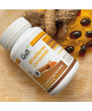 Health+ Micellar Curcumin | 60 Capsules | Turmeric Extract with High Bioavailability | Made in Germany - Boost Your Wellness! - Buy Online on GoSupps.com