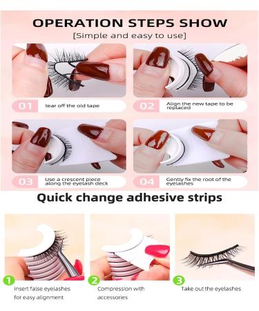 Jenna Lyons Eyelashes 3Pairs Jenna Lyons False Eyelashes Lashbuddy Self-Adhesive Eyelashes Reusable Self Sticking Kaylash Reusable Self Adhesive Eyelashes Natural Look - Waterproof (3pcs 123Mix) - Buy Online on GoSupps.com