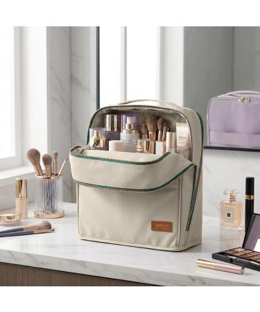 Trousse de Maquillage Debout de capacit Trousse Maquillage Debout avec Plusieurs Compartiments pour Organisateur Vertical en Cuir PU Voyage (Blanc) Blanche - Buy Online on GoSupps.com