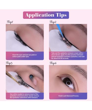 15g Eyelash Extensions Remover - Quick & Damage-Free Removal | Dissolve Lash Adhesive in 1-2 Minutes (Peach) - Buy Online on GoSupps.com
