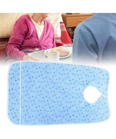 4 Types High Temperature Resistance No Deformation Pratical Dining Aid Bib Bib Apron Catch Food Leaking Soup for Adult the Elderly(27*17*2cm-Flower blue) - Buy Online on GoSupps.com