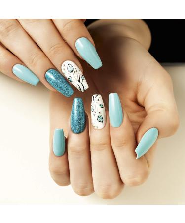 500 Pcs Clear Coffin Press On Nails with Display Stand & Adhesive Tabs - Acrylic Nail Kit with Salon Putty - Buy Online on GoSupps.com