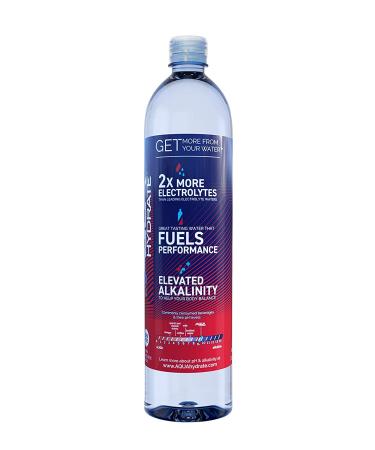 AQUAhydrate Electrolyte Enhanced Water pH9+ 33.8 fl oz - Pack of 12 - Buy Online on GoSupps.com