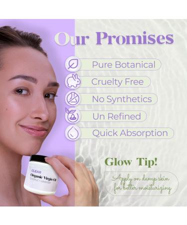 CLEAR Lavender Coconut Oil - Premium Essential Oil for Skin & Face | Hydrating Moisturizer | Non-GMO Gluten-Free | Made in USA (16 oz - Buy Online on GoSupps.com