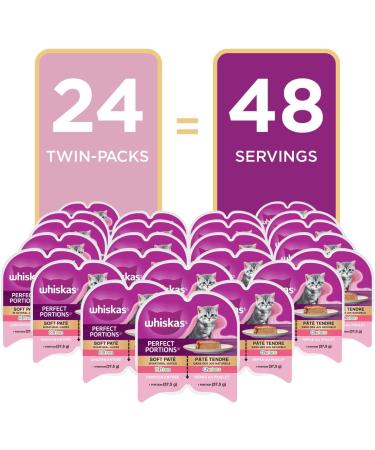 WHISKAS Perfect Portions Kitten Wet Cat Food Pat - Chicken Entr e 75g (24Pack) Pat Kitten 75 g (Pack of 24) - Buy Online on GoSupps.com