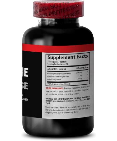 Bodybuilding Supplements for Men - CREATINE TRI-Phase 3X | Unflavored Creatine Monohydrate Pills for Muscle Gain & Recovery - 90 Tabs - Buy Online on GoSupps.com