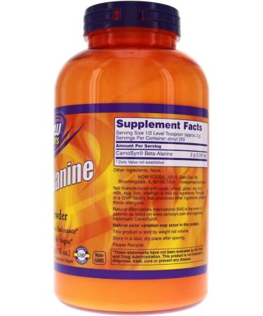 NOW Foods Beta-Alanine - 500 g (17.6 oz.) 2 Pack - Buy Online on GoSupps.com