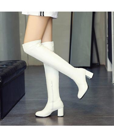 Overknee Boots for Women - Sexy Stretch High Block Heel Sock Boots - Elegant & Comfortable Winter Footwear - Size 35 EU - Buy Online on GoSupps.com