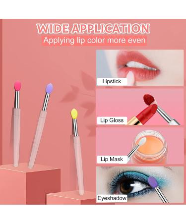 Jasilon Lip Brush Set - 10 PCS Reusable Silicone Makeup Brushes with Dustproof Cover for Lip Gloss, Eyeshadow, Lip Cream - Beauty Tool Kit - Buy Online on GoSupps.com