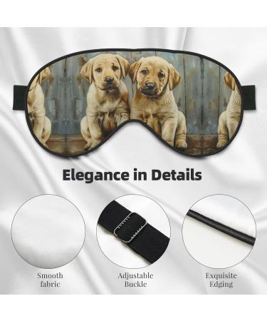 Puppies Dog Print Unisex Sleeping Eye Mask Soft Comfortable Light-Blocking Eye Mask - Buy Online on GoSupps.com