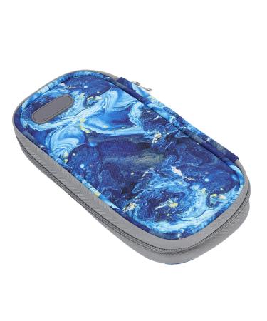 Diabetic Medication Cooler Bag Multi Layer Diabetic Medication Cooler Case Easy to Open for Patient for Travel(Blue)