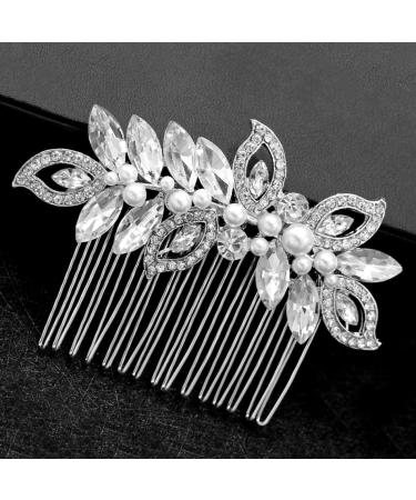 Beaupretty 1pc hair barrettes for women bridal hair barrette hair accessories for women wedding bride headpieces for wedding rhinestone hair accessories hair comb European and American Miss - Buy Online on GoSupps.com