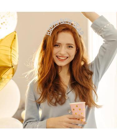 CHEERYMAGIC Happy New Year Headband 2024 Sparkly Rhinestone New Year Tiara New Year Eve Hair Hoop New Year Hair Accessories New Year Eve Party Supplies A4XNFG Silver - Buy Online on GoSupps.com