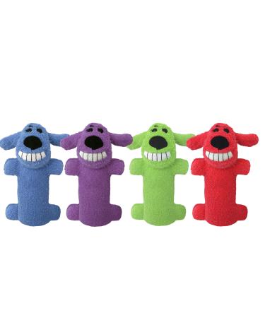 Multipet Loofa Dog Plush Dog Toy (Colors May Vary) 6"