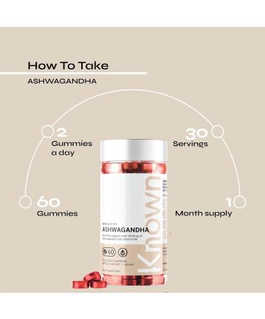 Ashwagandha Gummies 3000MG High Strength by Known Nutrition with Vitamin B6 | 120 Two-a-Day Gummies | Natural Botanical Extract | for Natural Stress Reduction | Apple Flavour (2 Months Supply) - Buy Online on GoSupps.com