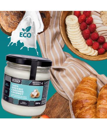 EP Bar Coconut Cream 100% - Vegan Keto Coconut Oil Cold Pressed Natural Cooking Fat (350g Glass) - Buy Online on GoSupps.com