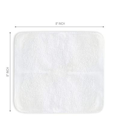 FabbPro Oshibori Moist Terry Cotton Refreshment Towels (25 Pack) - Eucalyptus Scented, Hot or Cold Use, 8x8 Inches, White - Buy Online on GoSupps.com