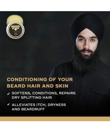 Beardhood 100% Natural Beard Balm - Premium Grooming for a Healthy Beard | 50g | International Shipping - Buy Online on GoSupps.com