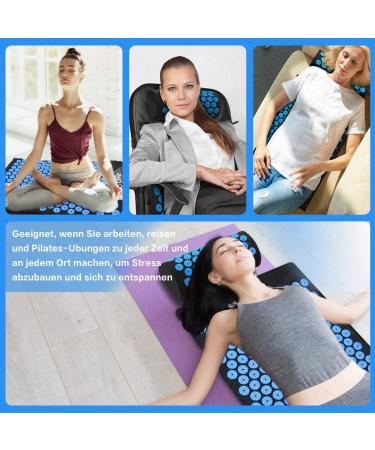 Buy Acupress Toweratte Set | Acupressure Pillow & Massage Balls | Pain Relief & Muscle Relaxation | 68x42cm Blue | International Shipping Available - Buy Online on GoSupps.com