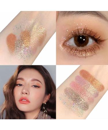 Metiplou 10-Color Eyeshadow Palette - Matte, Shimmer, Glitter Shades - Waterproof & High Pigment - Neutral Eye Makeup Palette (07) - Buy Online on GoSupps.com