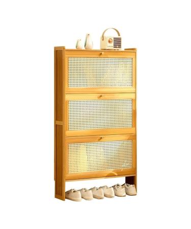 Stackable Slim Shoe Storage Cabinet for Entryway Shoe Organizer with Flip Drawers Free Standing Shoe Cabinet for Closet Hallway Bedroom Shoe (Color : A Size : 50x17x120CM)