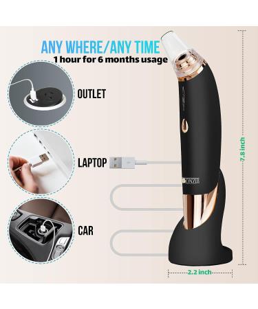TOONZIB Rechargeable Blackhead Remover Vacuum with 4 Suction Heads & Mud Mask for All Skin Types - Buy Online on GoSupps.com