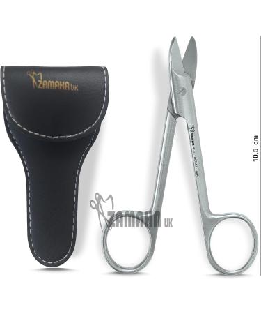 ZAMAHA UK 1 Pcs Stainless Steel Nail Scissors Cutting & Trimming Toenail Scissor for Men & Women Manicure & Pedicure Shares for Thick Nails & Cuticle with Leather Pouch - Buy Online on GoSupps.com